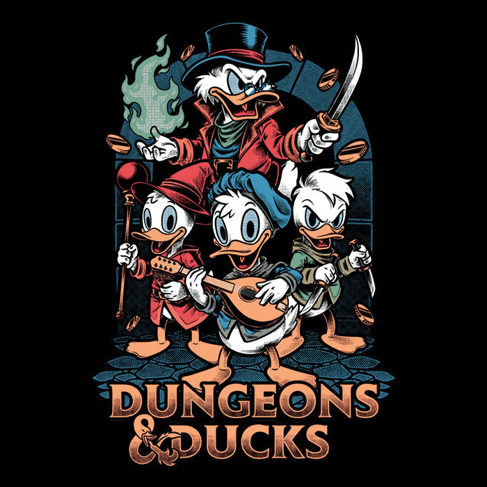 Dungeons and Ducks Men's V-Neck - Adult & Kids T-Shirts, Sweatshirts & Hoodies apparel design preview 2