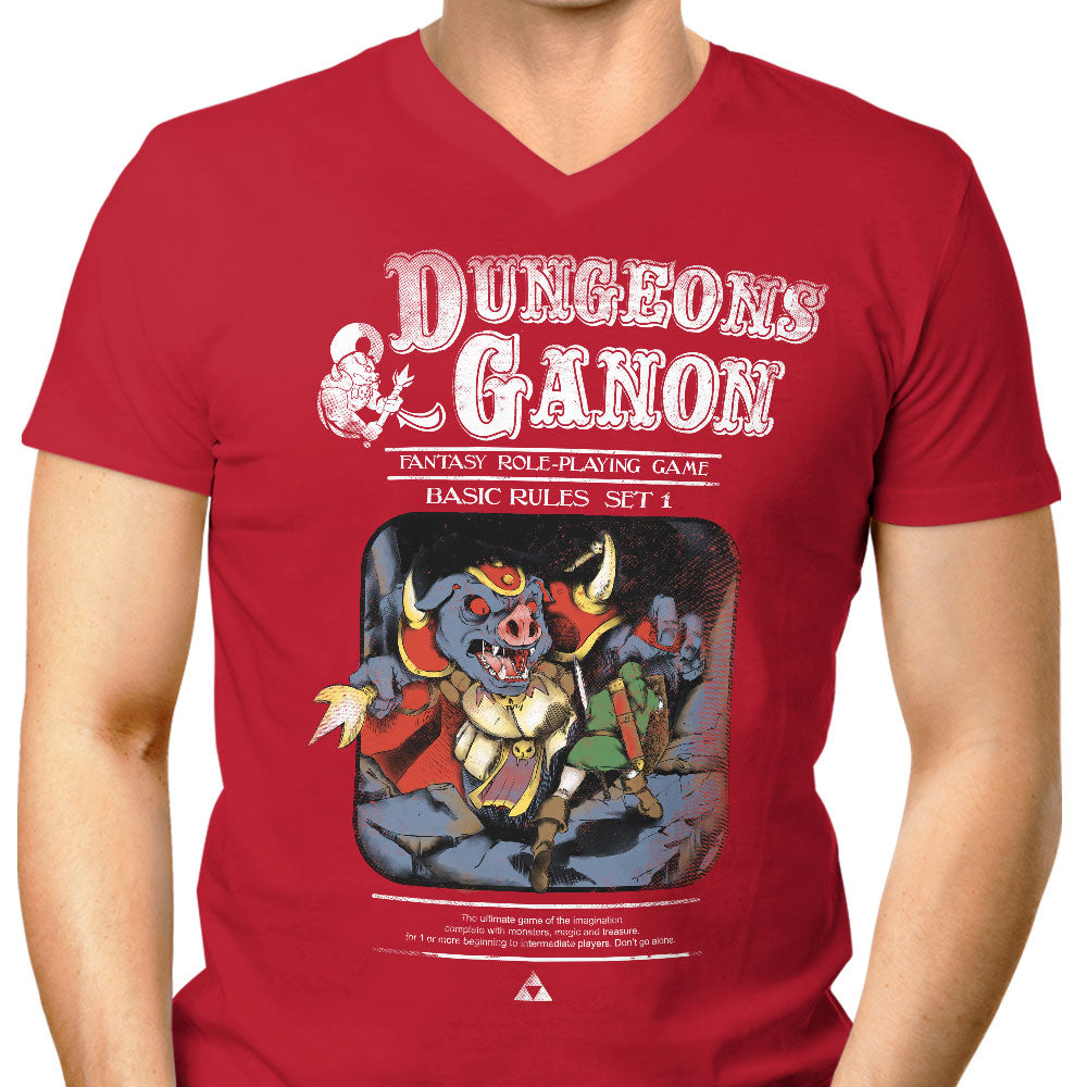 Dungeons and Ganon Men's V-Neck - Adult & Kids T-Shirts, Sweatshirts & Hoodies apparel design preview 1