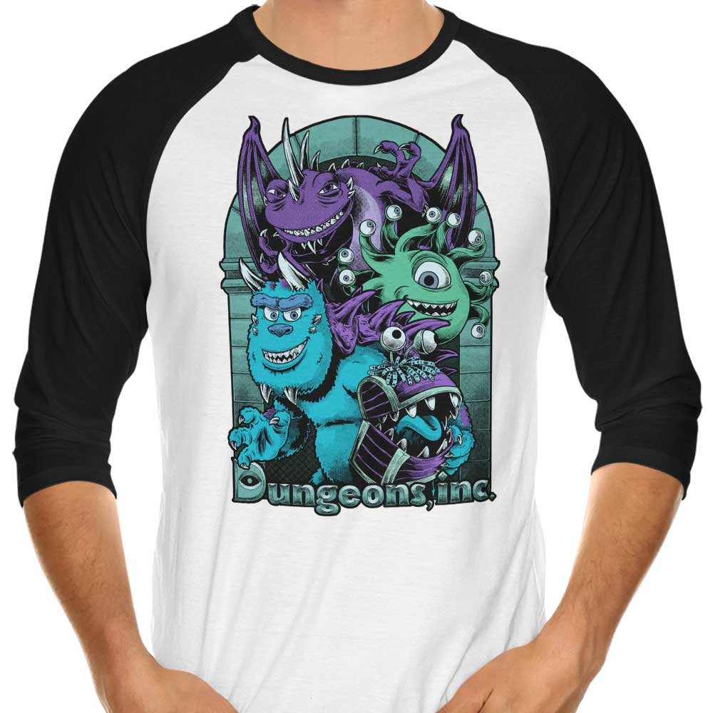 Dungeons Inc 3/4 Sleeve Raglan - Adult & Kids T-Shirts, Sweatshirts & Hoodies apparel design preview 1