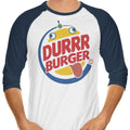 Durrrger King 3/4 Sleeve Raglan - Adult & Kids T-Shirts, Sweatshirts & Hoodies apparel design preview 1