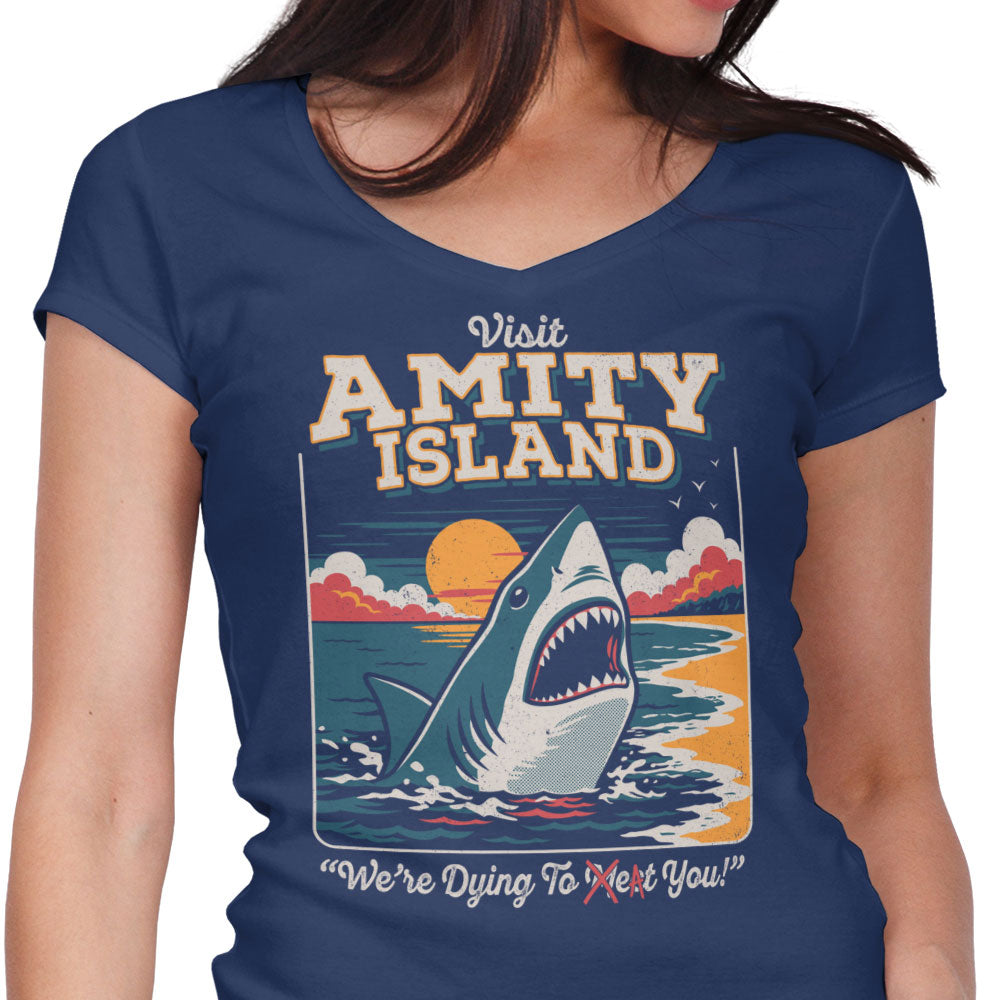Dying to Eat You Women's V-Neck - Adult & Kids T-Shirts, Sweatshirts & Hoodies apparel design preview 1