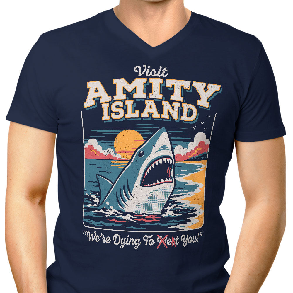 Dying to Eat You Men's V-Neck - Adult & Kids T-Shirts, Sweatshirts & Hoodies apparel design preview 1
