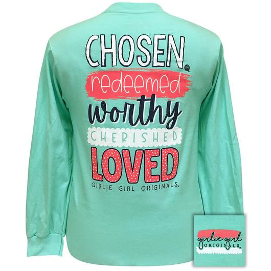 Girlie Girl Originals Chosen Redeemed Worthy - Adult & Kids T-Shirts, Sweatshirts & Hoodies apparel design preview 1