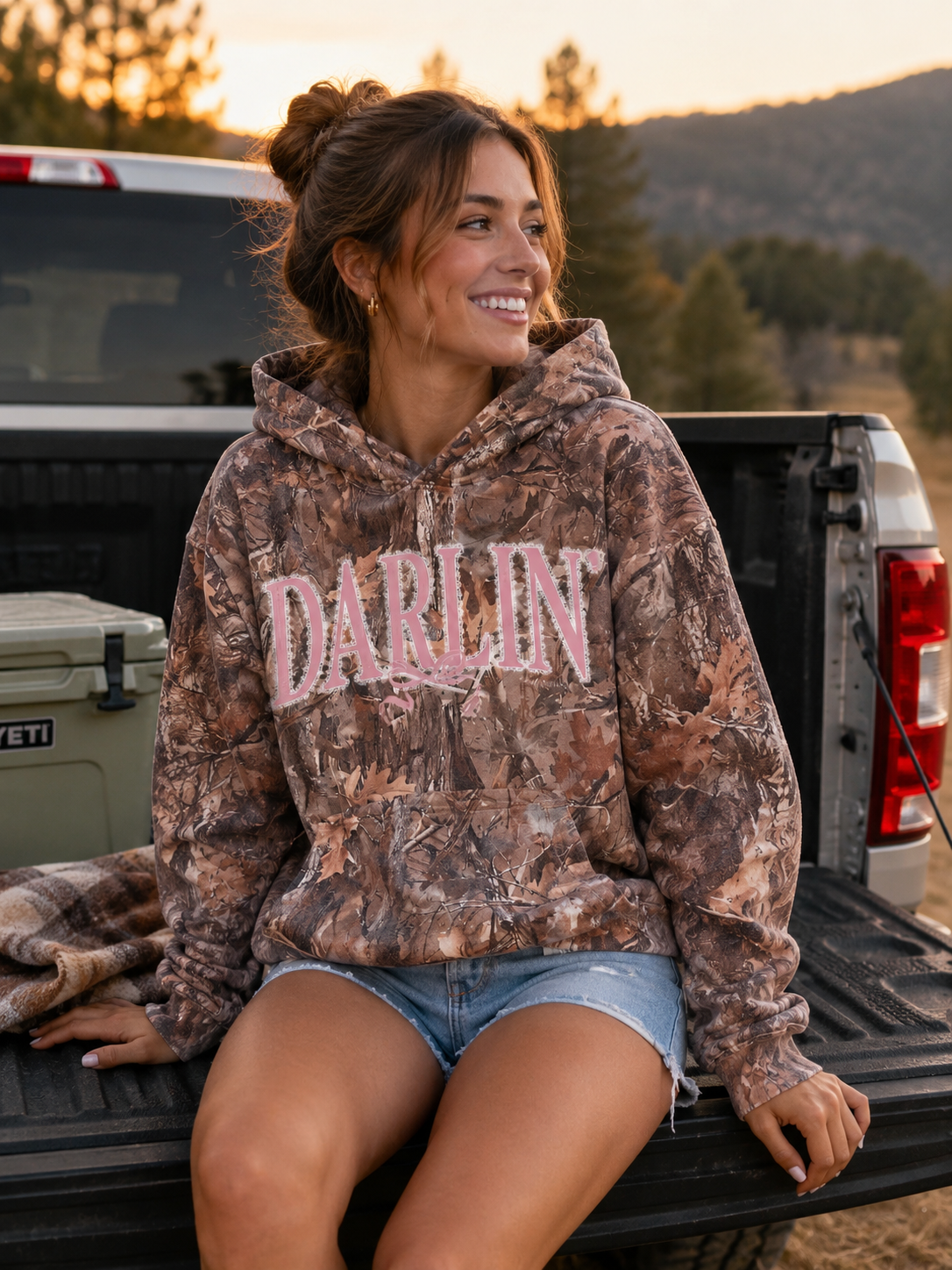 Simply Southern Darlin Camo - Adult & Kids T-Shirts, Sweatshirts & Hoodies apparel design preview 1