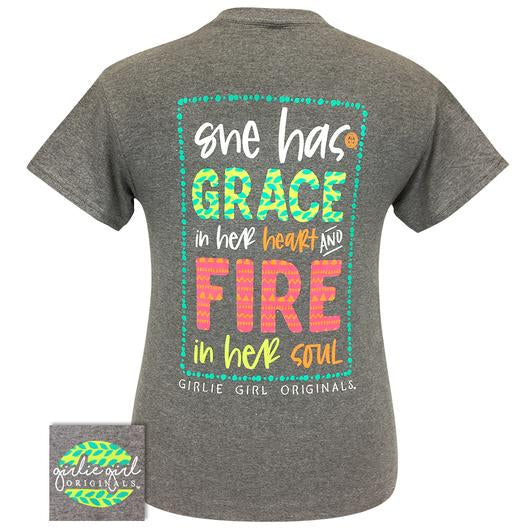 Girlie Girl Originals Preppy Grace In Heart Fire Soul - Adult & Kids T-Shirts, Sweatshirts & Hoodies apparel design preview 1