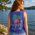 Sassy Frass Beach Please Flamingo Comfort Colors - Adult & Kids T-Shirts, Sweatshirts & Hoodies apparel design preview 1