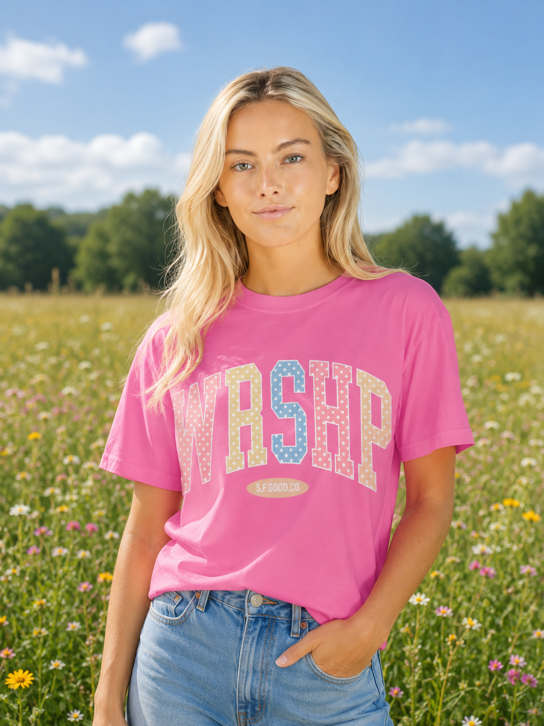 Simply Southern S4G Worship Mineral Washed - Adult & Kids T-Shirts, Sweatshirts & Hoodies apparel design preview 1