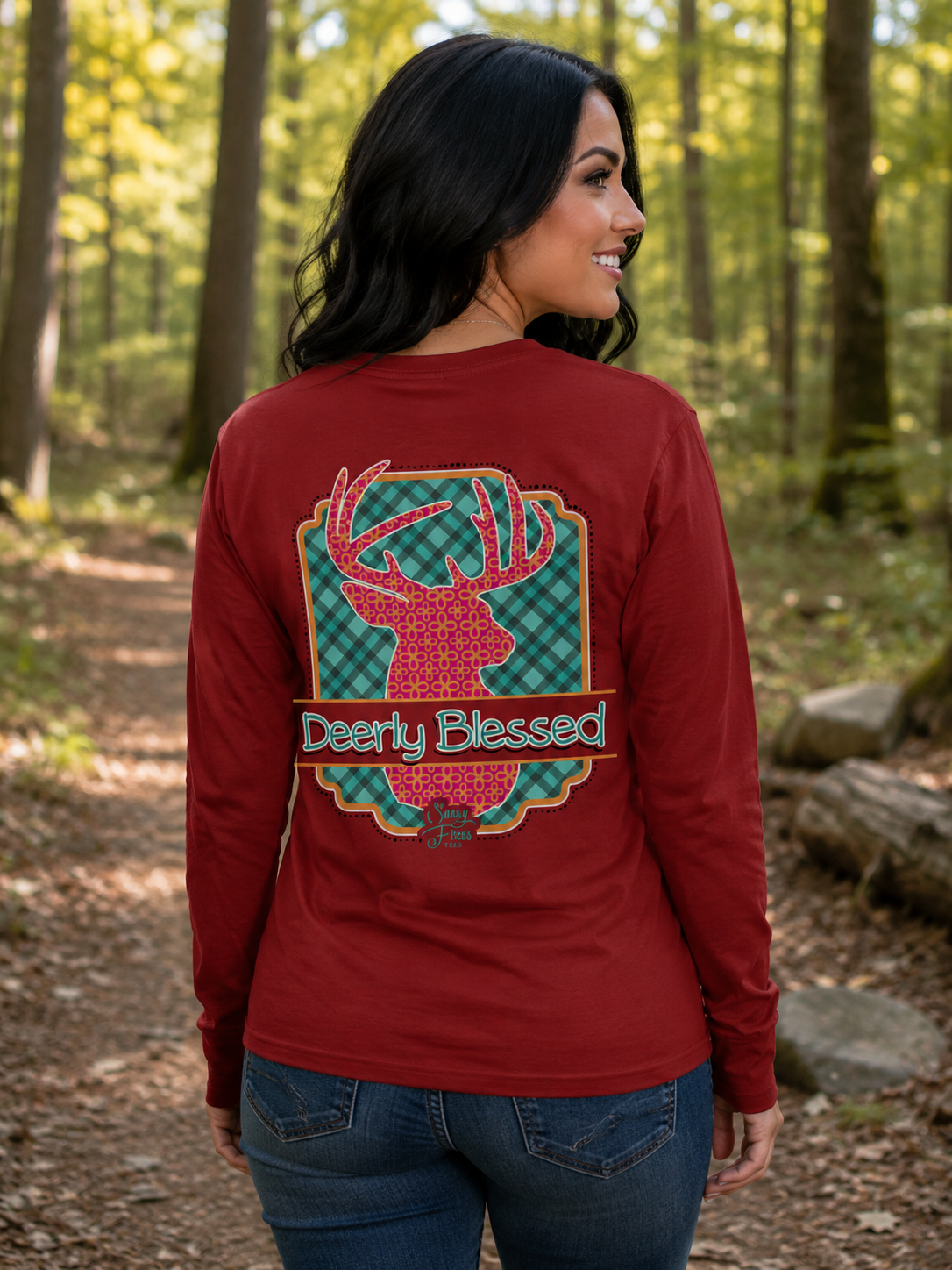 SALE Sassy Frass Deerly Blessed Deer Bright Girlie - Adult & Kids T-Shirts, Sweatshirts & Hoodies apparel design preview 1