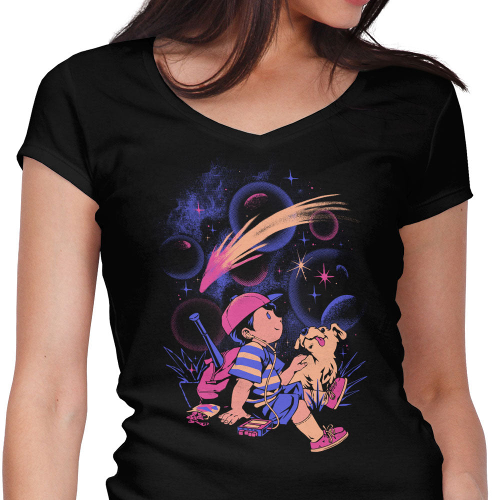 Earth Boy Women's V-Neck - Adult & Kids T-Shirts, Sweatshirts & Hoodies apparel design preview 1