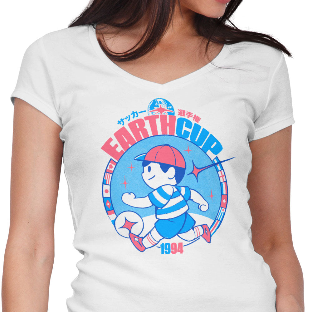 Earth Cup Women's V-Neck - Adult & Kids T-Shirts, Sweatshirts & Hoodies apparel design preview 1