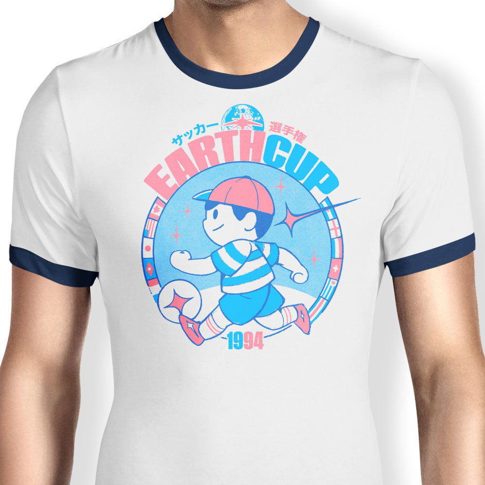 Earth Cup Ringer - Adult & Kids T-Shirts, Sweatshirts & Hoodies apparel design preview 1