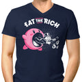 Eat the Rich Men's V-Neck - Adult & Kids T-Shirts, Sweatshirts & Hoodies apparel design preview 1