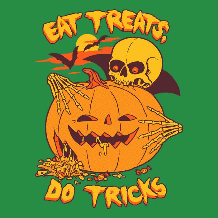 Eat Tricks, Do Treats - Adult & Kids T-Shirts, Sweatshirts & Hoodies apparel design preview 2
