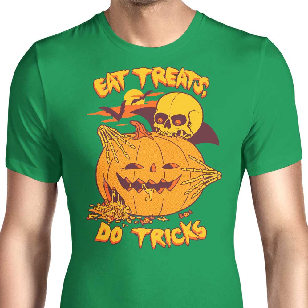 Eat Tricks, Do Treats Men's Apparel - Adult & Kids T-Shirts, Sweatshirts & Hoodies apparel design preview 1