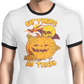 Eat Tricks, Do Treats Ringer - Adult & Kids T-Shirts, Sweatshirts & Hoodies apparel design preview 1