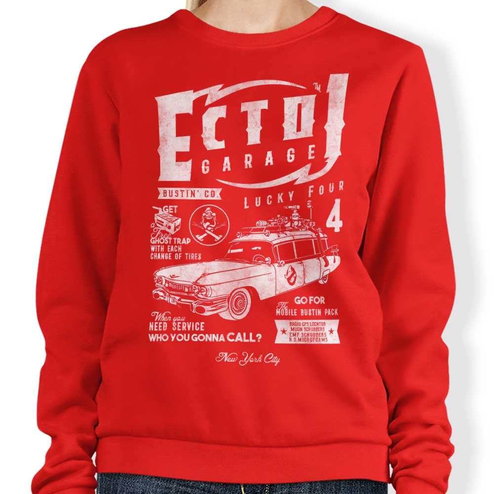 Ecto-1 Garage - Adult & Kids T-Shirts, Sweatshirts & Hoodies apparel design preview 1
