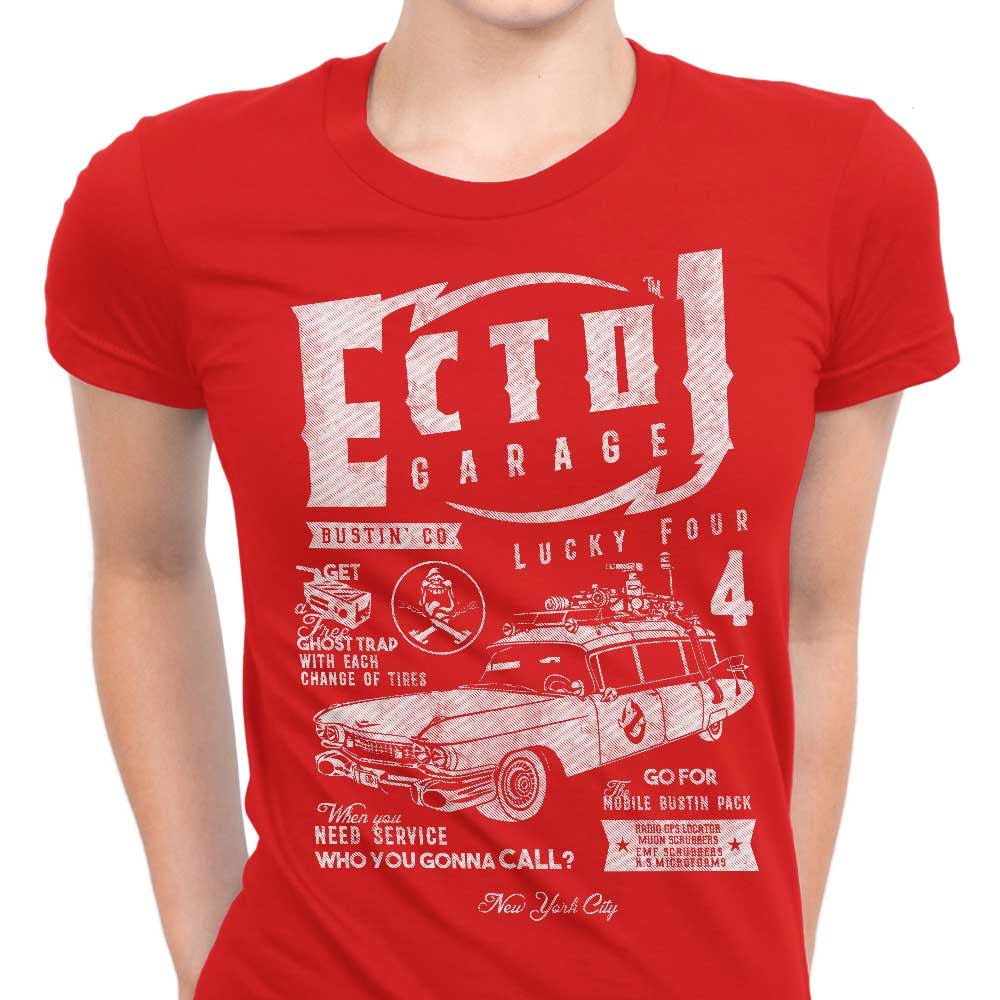 Ecto-1 Garage Women's Apparel - Adult & Kids T-Shirts, Sweatshirts & Hoodies apparel design preview 1