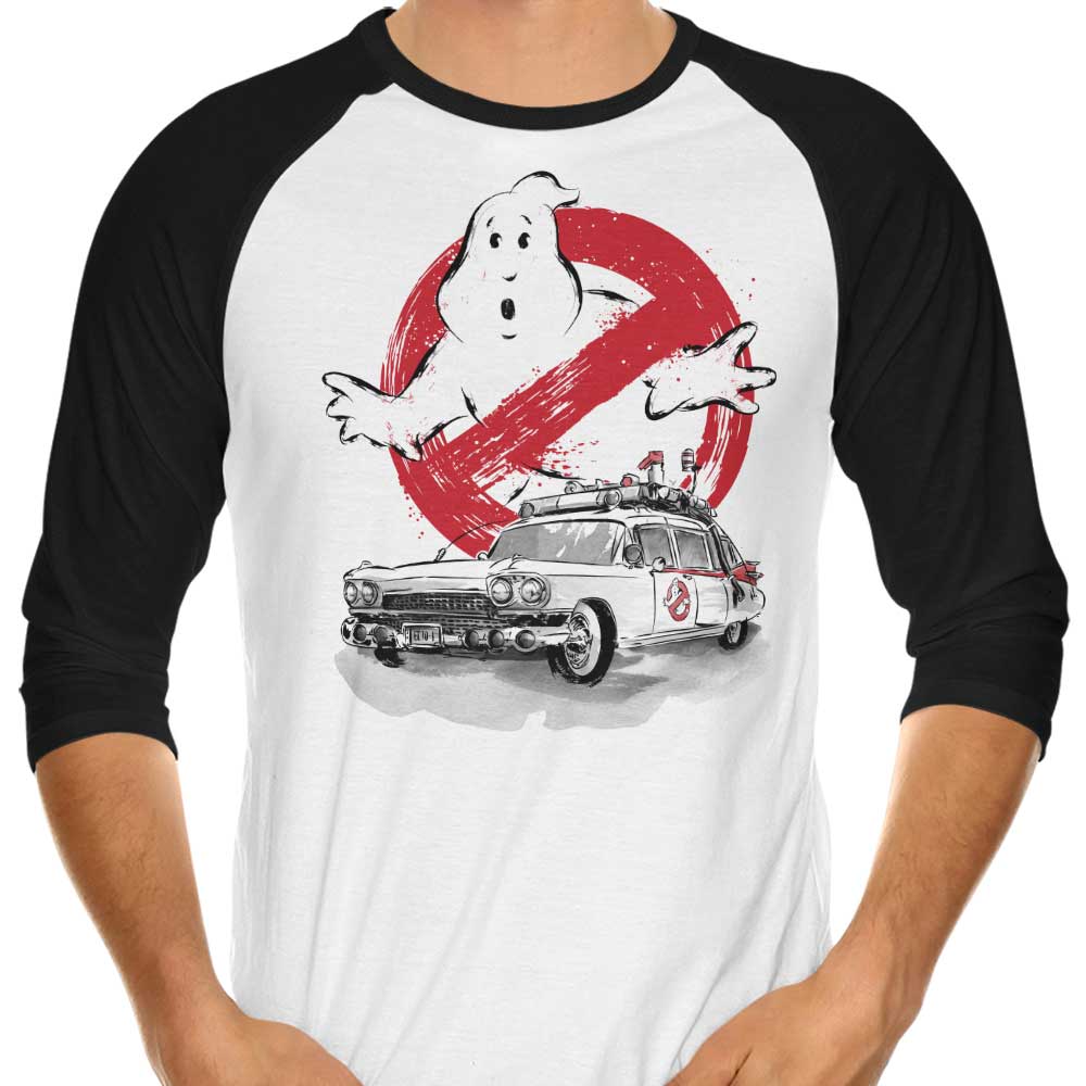 Ecto Sumi-e 3/4 Sleeve Raglan - Adult & Kids T-Shirts, Sweatshirts & Hoodies apparel design preview 1