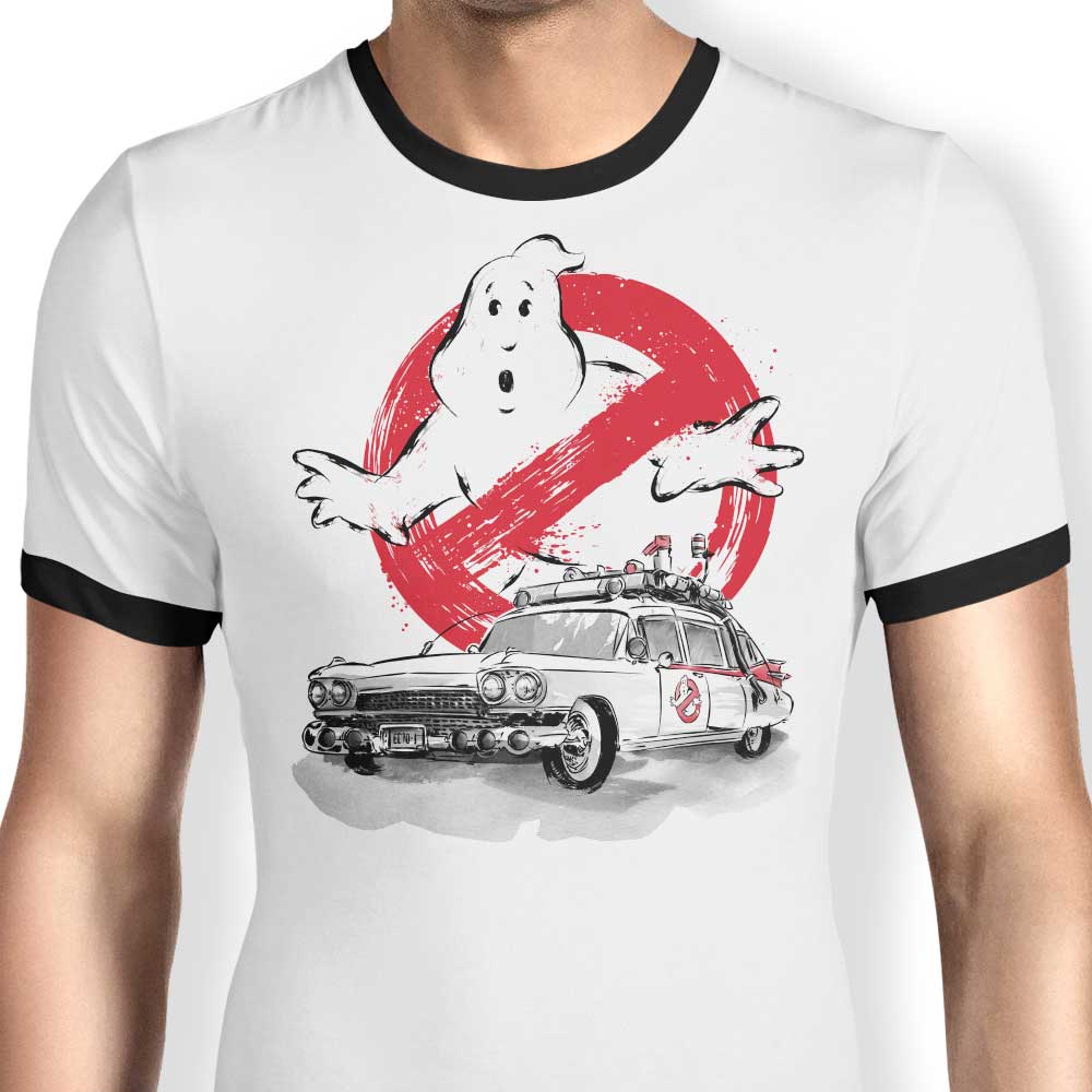 Ecto Sumi-e Ringer - Adult & Kids T-Shirts, Sweatshirts & Hoodies apparel design preview 1