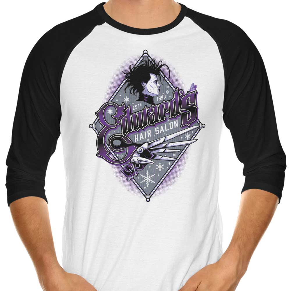 Edwards Hair Salon 3/4 Sleeve Raglan - Adult & Kids T-Shirts, Sweatshirts & Hoodies apparel design preview 1