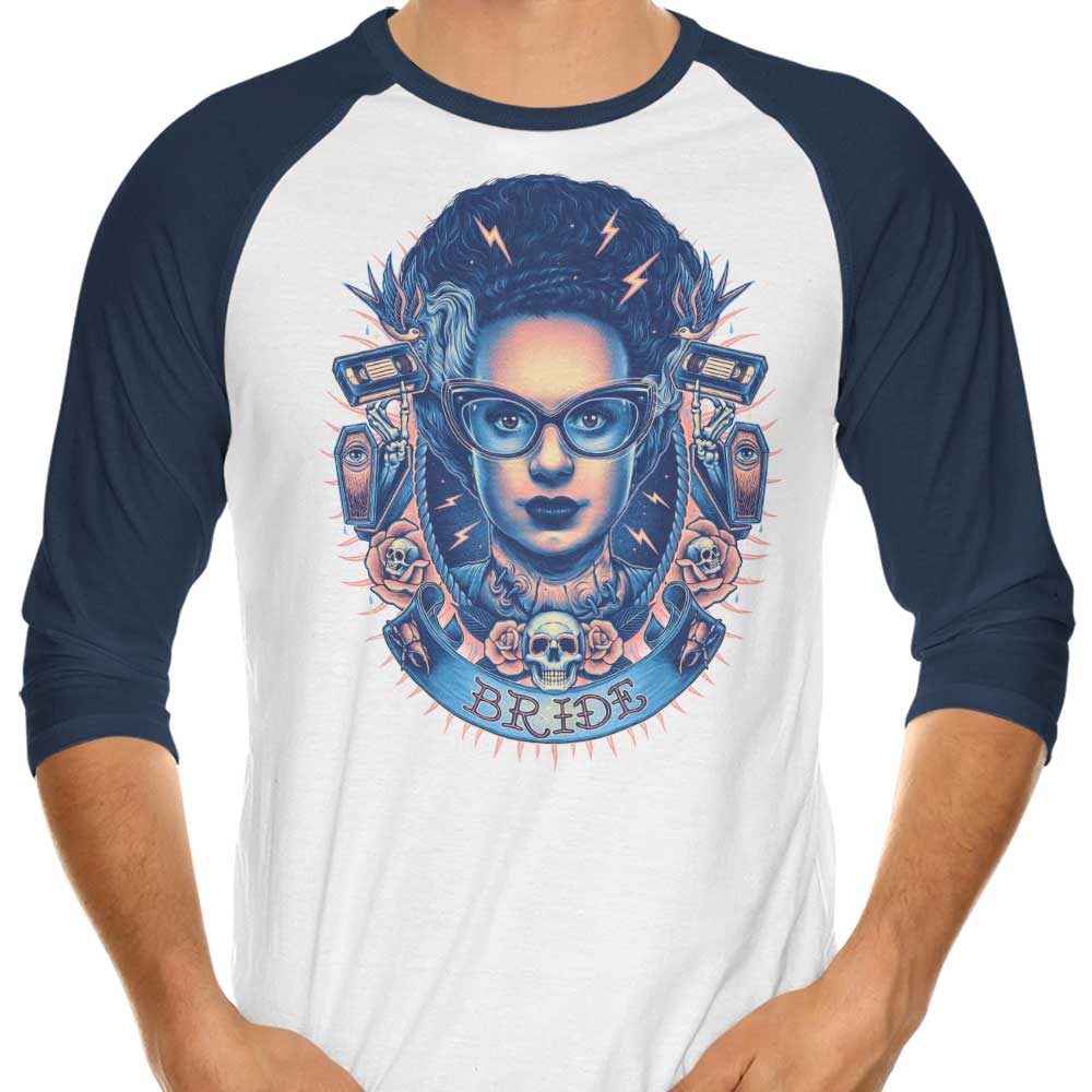 Electric Bride 3/4 Sleeve Raglan - Adult & Kids T-Shirts, Sweatshirts & Hoodies apparel design preview 1