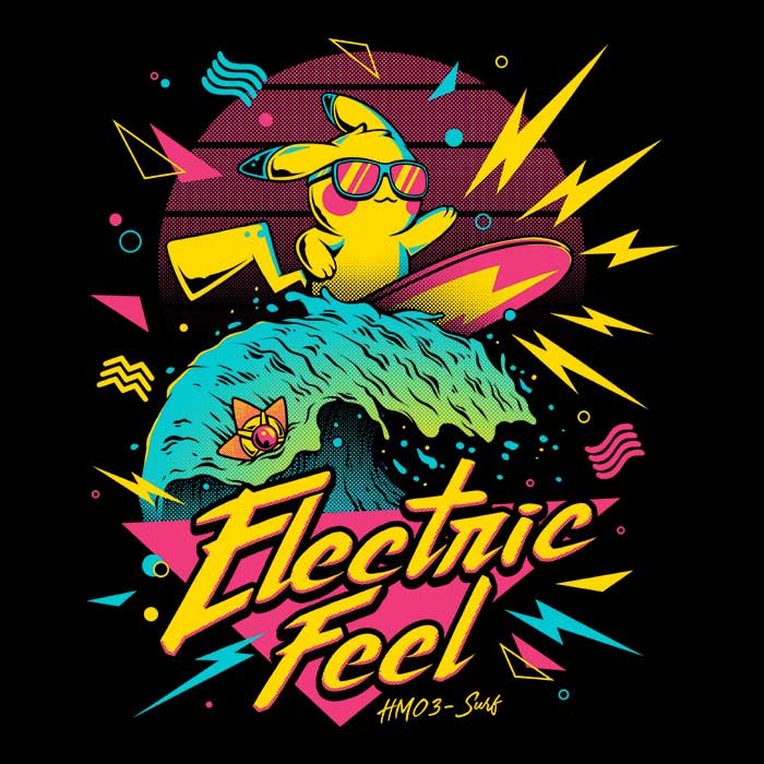 Electric Feel Coasters - Adult & Kids T-Shirts, Sweatshirts & Hoodies apparel design preview 1