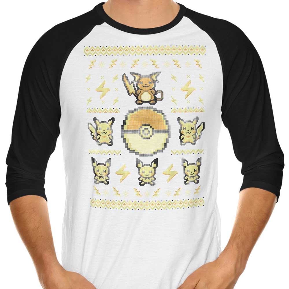 Electric Trainer Sweater 3/4 Sleeve Raglan - Adult & Kids T-Shirts, Sweatshirts & Hoodies apparel design preview 2