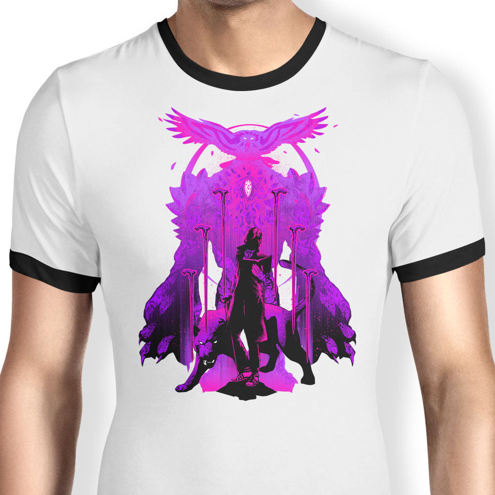 Elegy of Blades Ringer - Adult & Kids T-Shirts, Sweatshirts & Hoodies apparel design preview 1