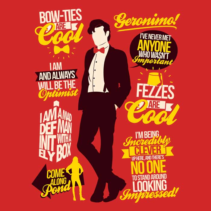 Eleventh Doctor Quotes Men's Apparel - Adult & Kids T-Shirts, Sweatshirts & Hoodies apparel design preview 2