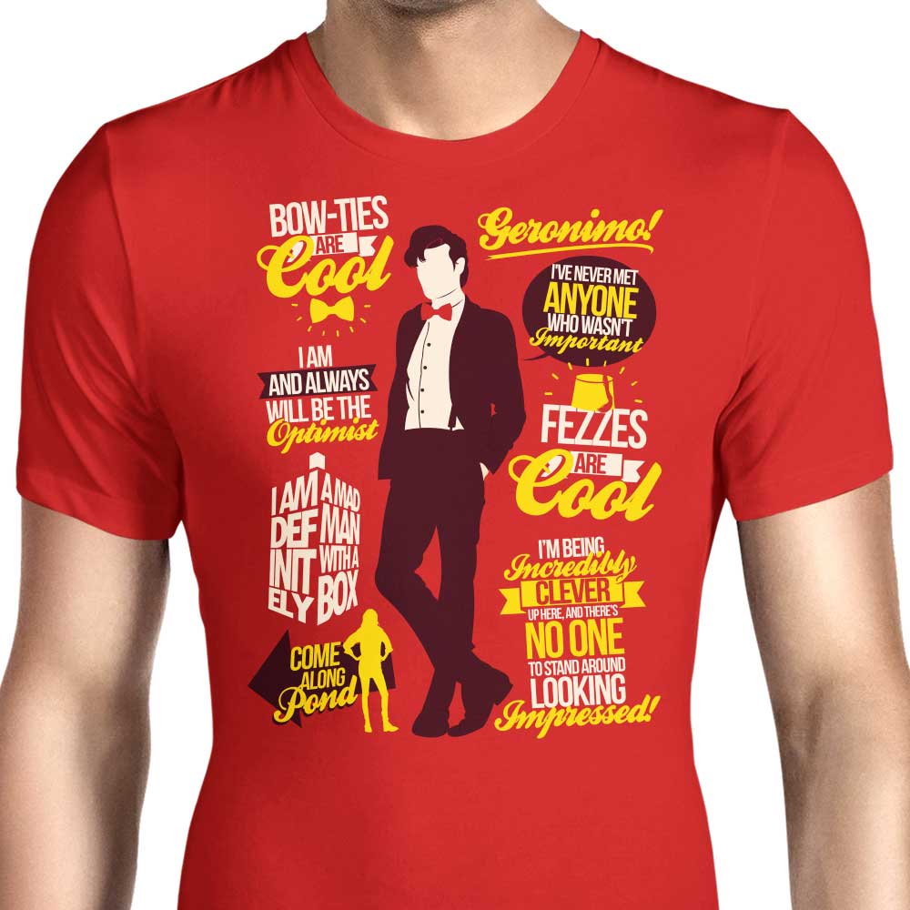 Eleventh Doctor Quotes Men's Apparel - Adult & Kids T-Shirts, Sweatshirts & Hoodies apparel design preview 1