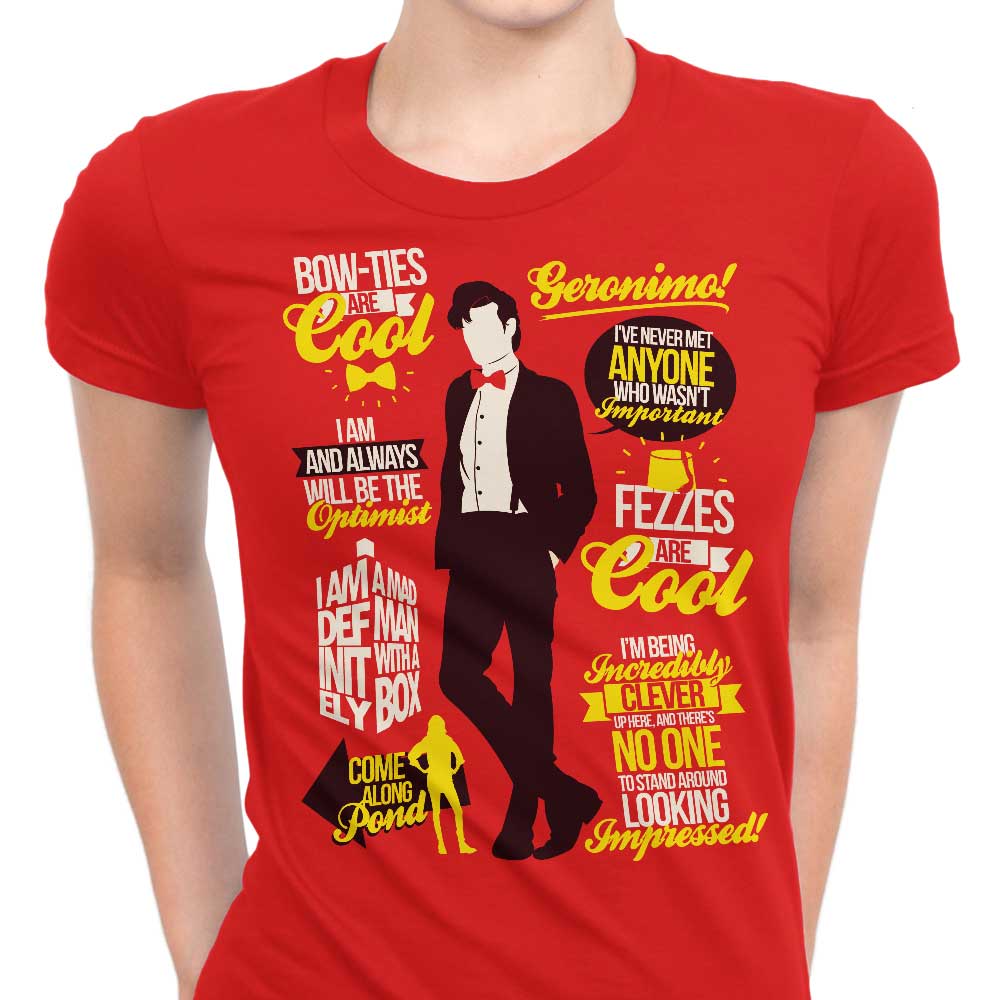 Eleventh Doctor Quotes Women's Apparel - Adult & Kids T-Shirts, Sweatshirts & Hoodies apparel design preview 1