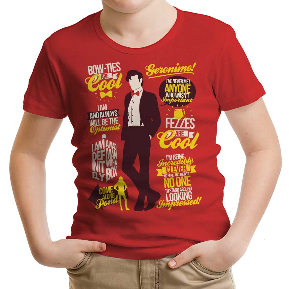 Eleventh Doctor Quotes Youth Apparel - Adult & Kids T-Shirts, Sweatshirts & Hoodies apparel design preview 1