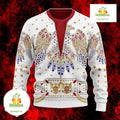 Elvis Presley Christmas Ugly Sweater Inspired by Eagle Jumpsuit product image