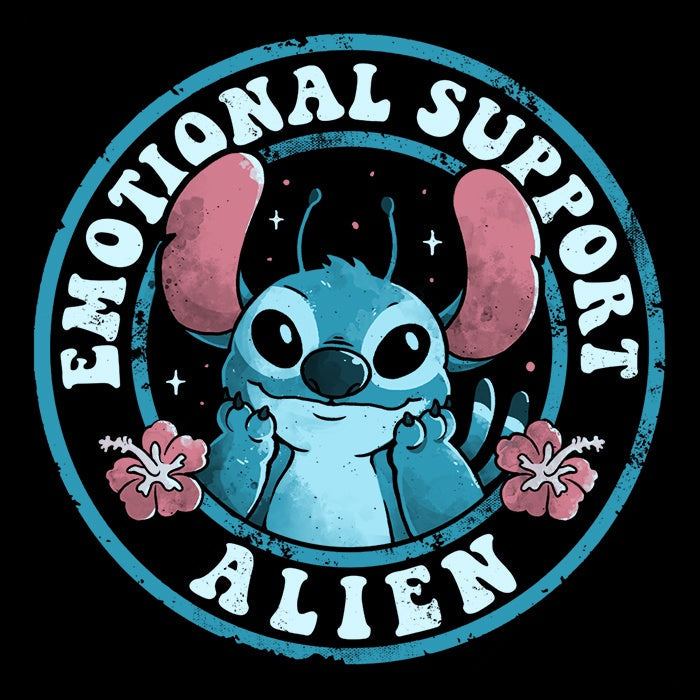 Emotional Support Alien Coasters - Adult & Kids T-Shirts, Sweatshirts & Hoodies apparel design preview 1
