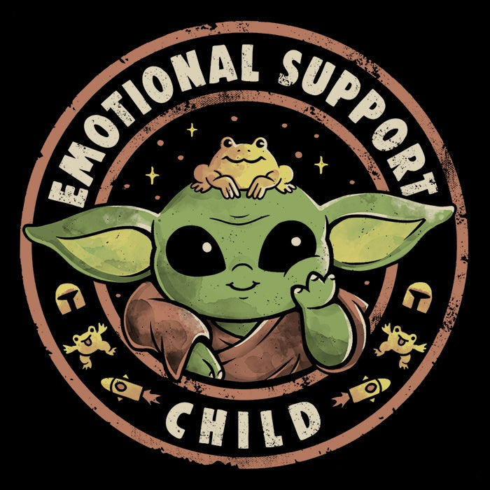 Emotional Support Child Coasters - Adult & Kids T-Shirts, Sweatshirts & Hoodies apparel design preview 1