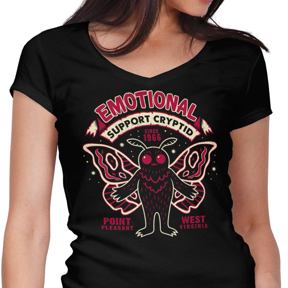 Emotional Support Cryptid Women's V-Neck - Adult & Kids T-Shirts, Sweatshirts & Hoodies apparel design preview 1