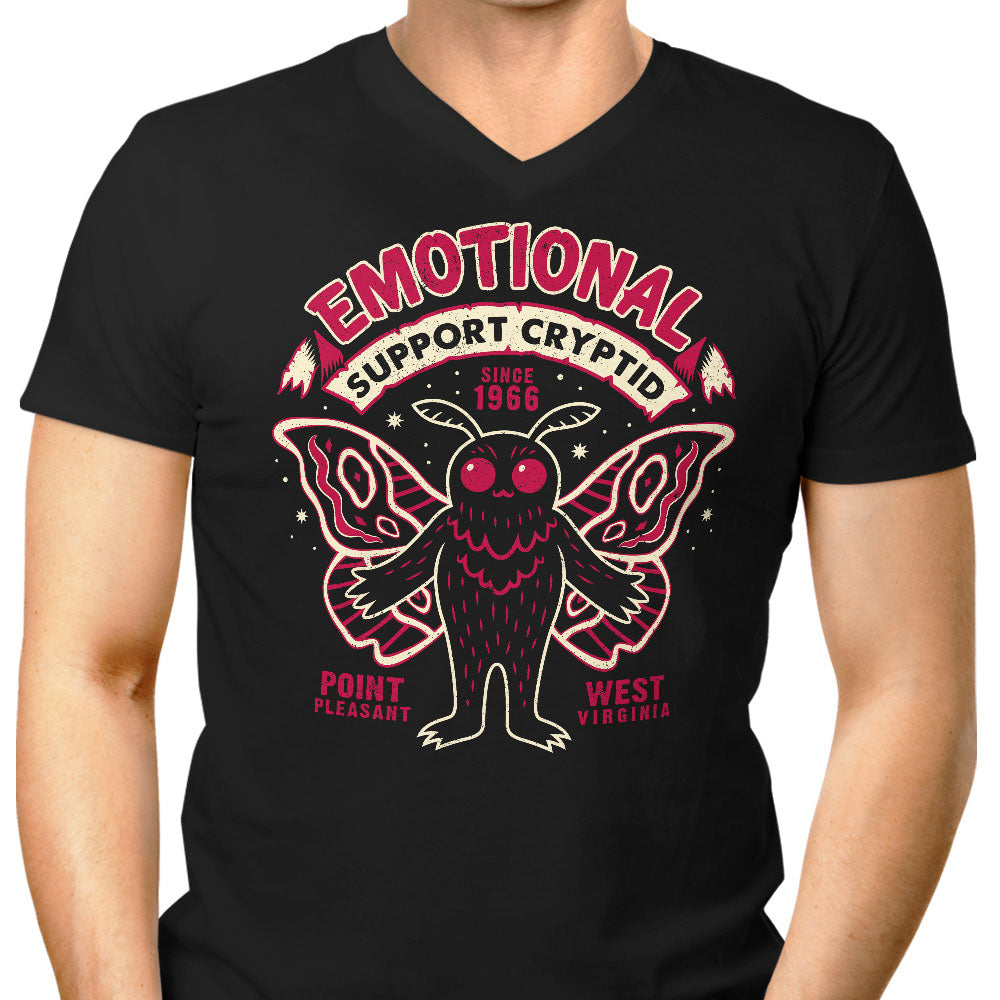 Emotional Support Cryptid Men's V-Neck - Adult & Kids T-Shirts, Sweatshirts & Hoodies apparel design preview 1