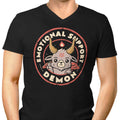 Emotional Support Demon Men's V-Neck - Adult & Kids T-Shirts, Sweatshirts & Hoodies apparel design preview 1