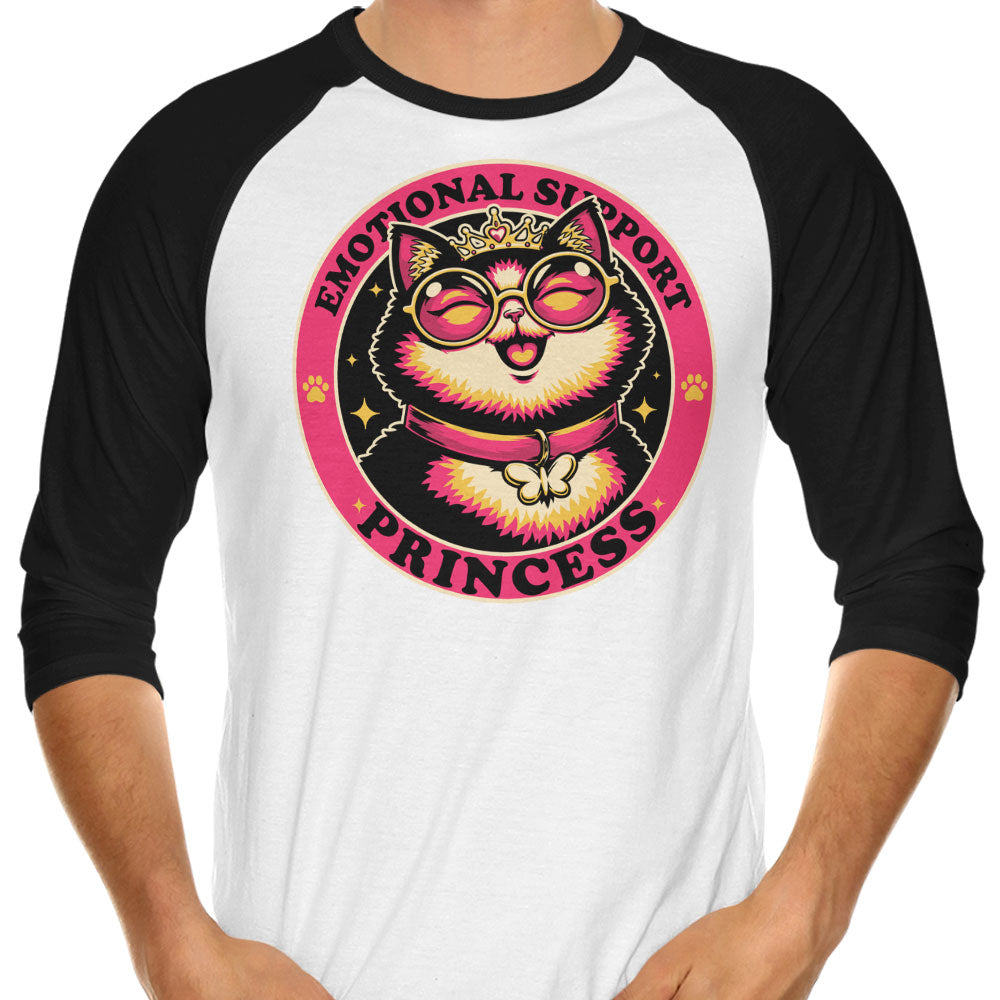 Emotional Support Princess 3/4 Sleeve Raglan - Adult & Kids T-Shirts, Sweatshirts & Hoodies apparel design preview 1