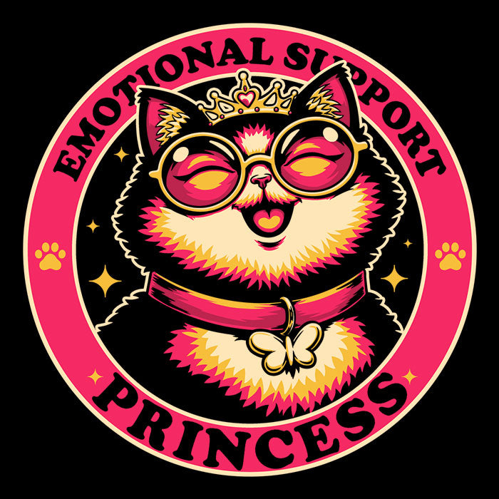 Emotional Support Princess Men's V-Neck - Adult & Kids T-Shirts, Sweatshirts & Hoodies apparel design preview 2