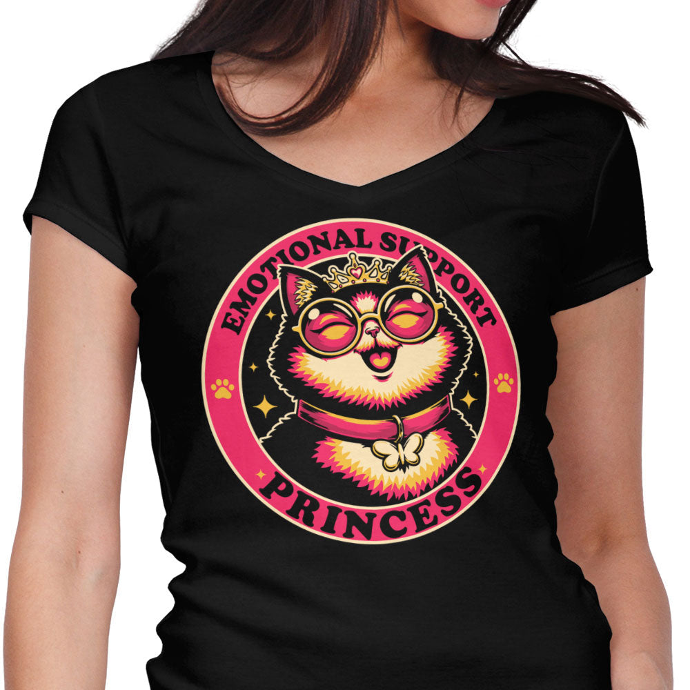 Emotional Support Princess Women's V-Neck - Adult & Kids T-Shirts, Sweatshirts & Hoodies apparel design preview 1