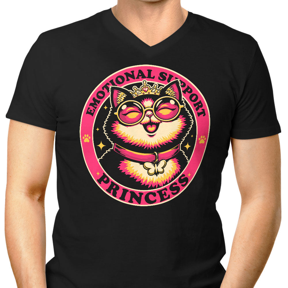 Emotional Support Princess Men's V-Neck - Adult & Kids T-Shirts, Sweatshirts & Hoodies apparel design preview 1
