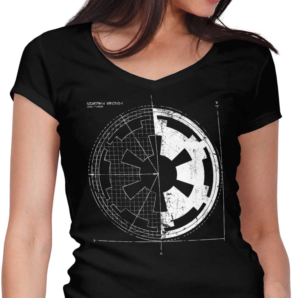 Empire Blueprint Women's V-Neck - Adult & Kids T-Shirts, Sweatshirts & Hoodies apparel design preview 1