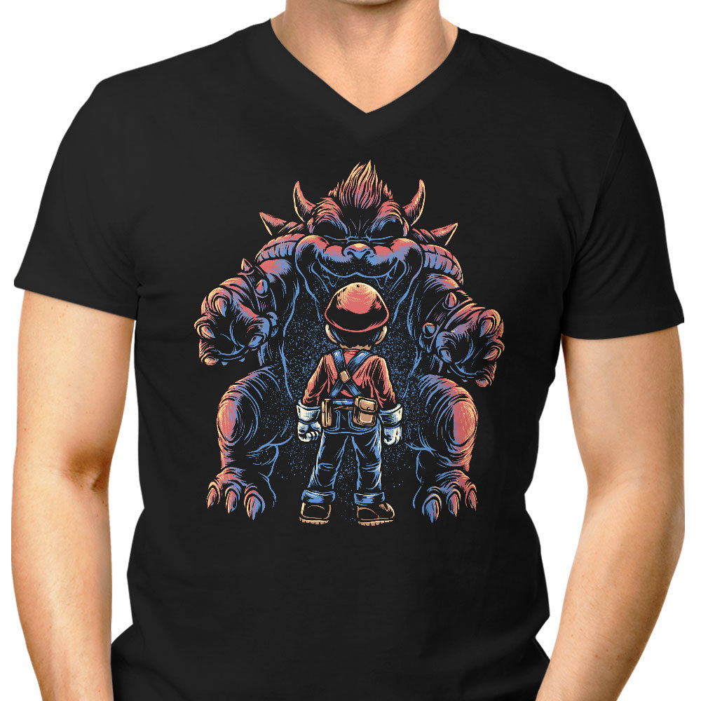 Encounter in the Castle Men's V-Neck - Adult & Kids T-Shirts, Sweatshirts & Hoodies apparel design preview 1