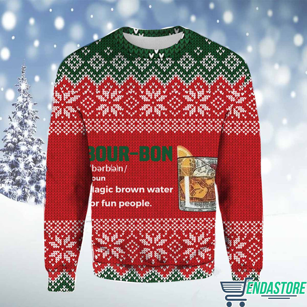 Bourbon Noun Magic Brown Water Ugly Christmas Sweater product image