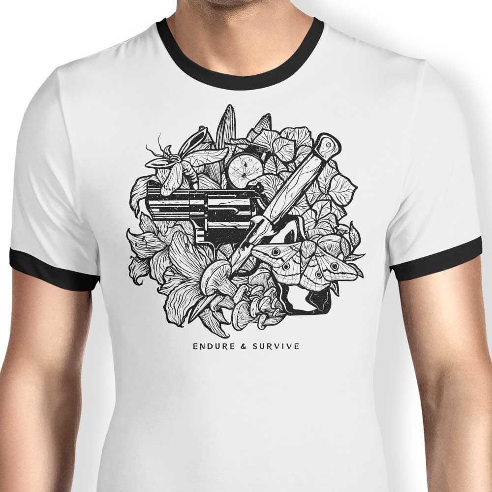 Endure and Survive Ringer - Adult & Kids T-Shirts, Sweatshirts & Hoodies apparel design preview 1
