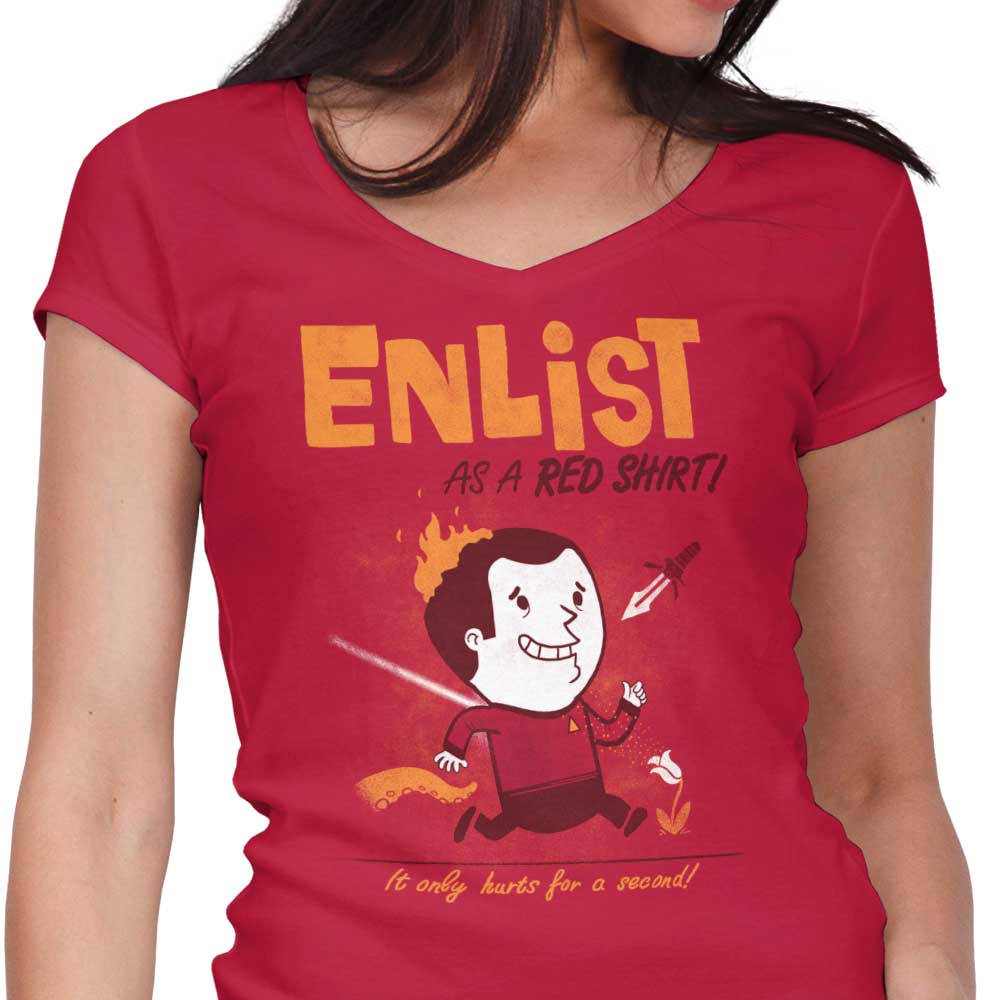 Enlist! Women's V-Neck - Adult & Kids T-Shirts, Sweatshirts & Hoodies apparel design preview 1