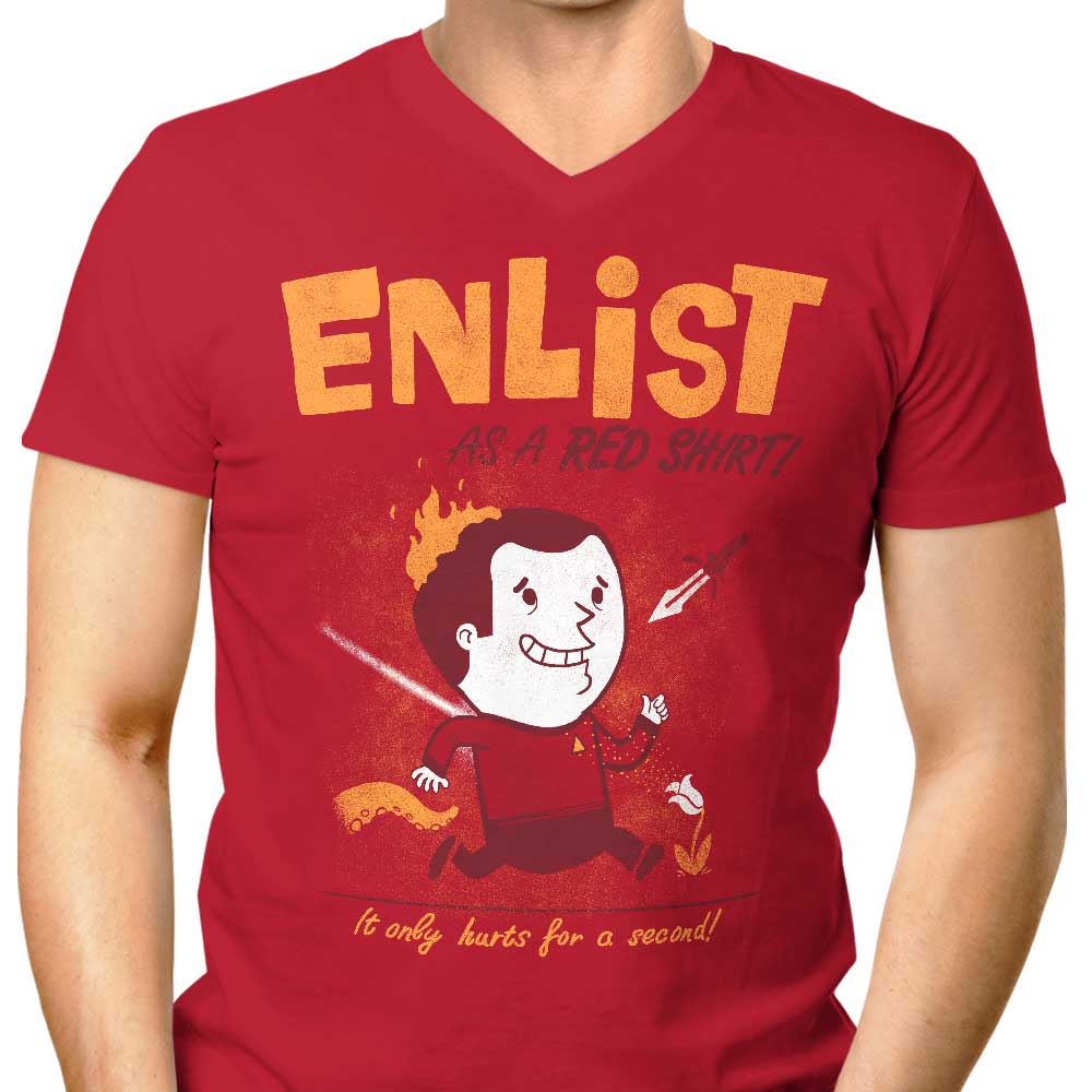 Enlist! Men's V-Neck - Adult & Kids T-Shirts, Sweatshirts & Hoodies apparel design preview 1