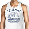 Enterprise Garage Tank Top - Adult & Kids T-Shirts, Sweatshirts & Hoodies apparel design preview 1