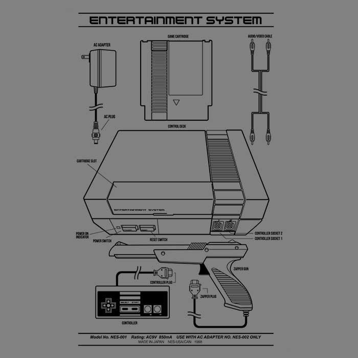 Entertainment System (Alt) - Adult & Kids T-Shirts, Sweatshirts & Hoodies apparel design preview 2
